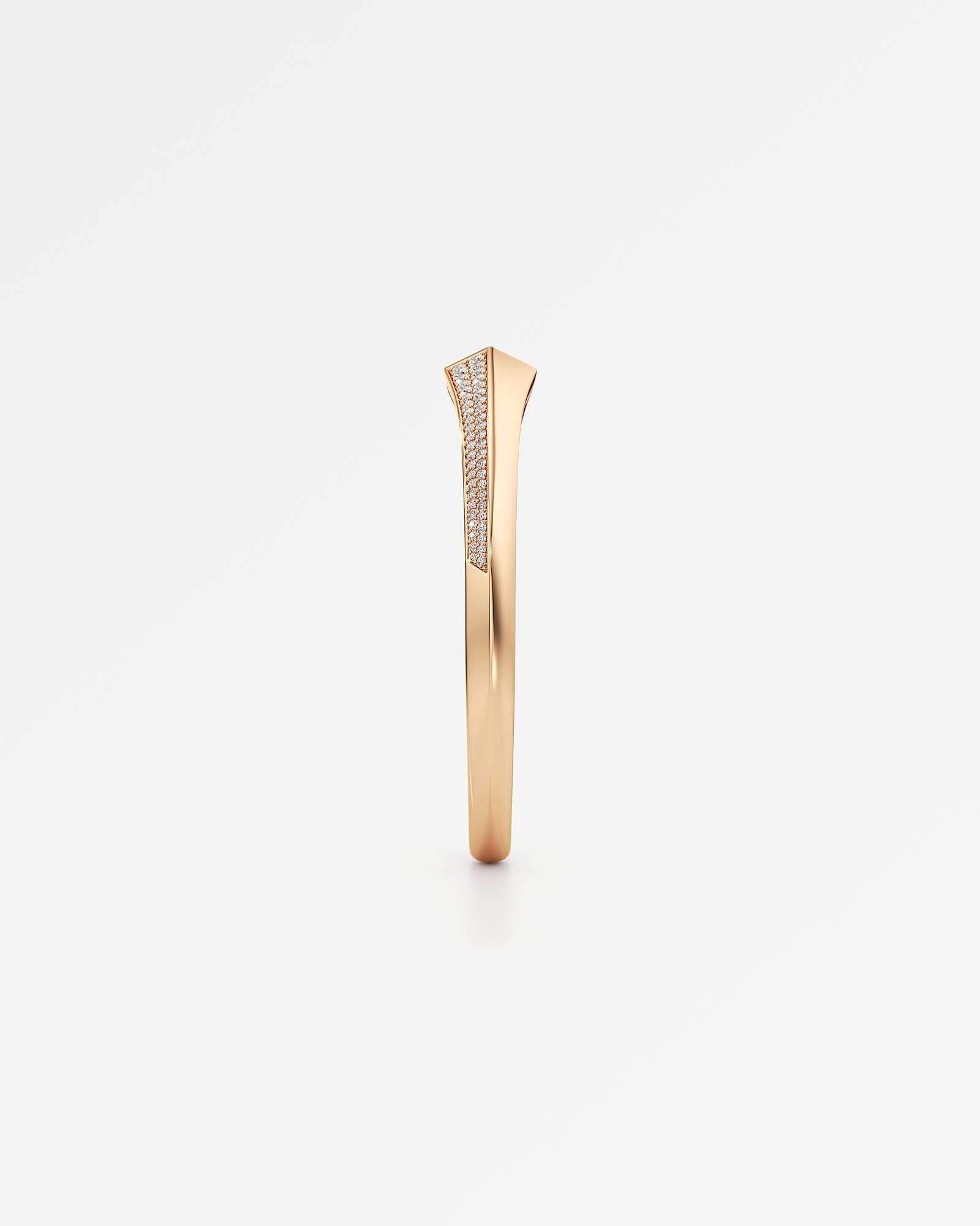 AM To Beyond Skiris Pavé Diamond Bangle, in 14K Rose Gold (3.31 ctw)