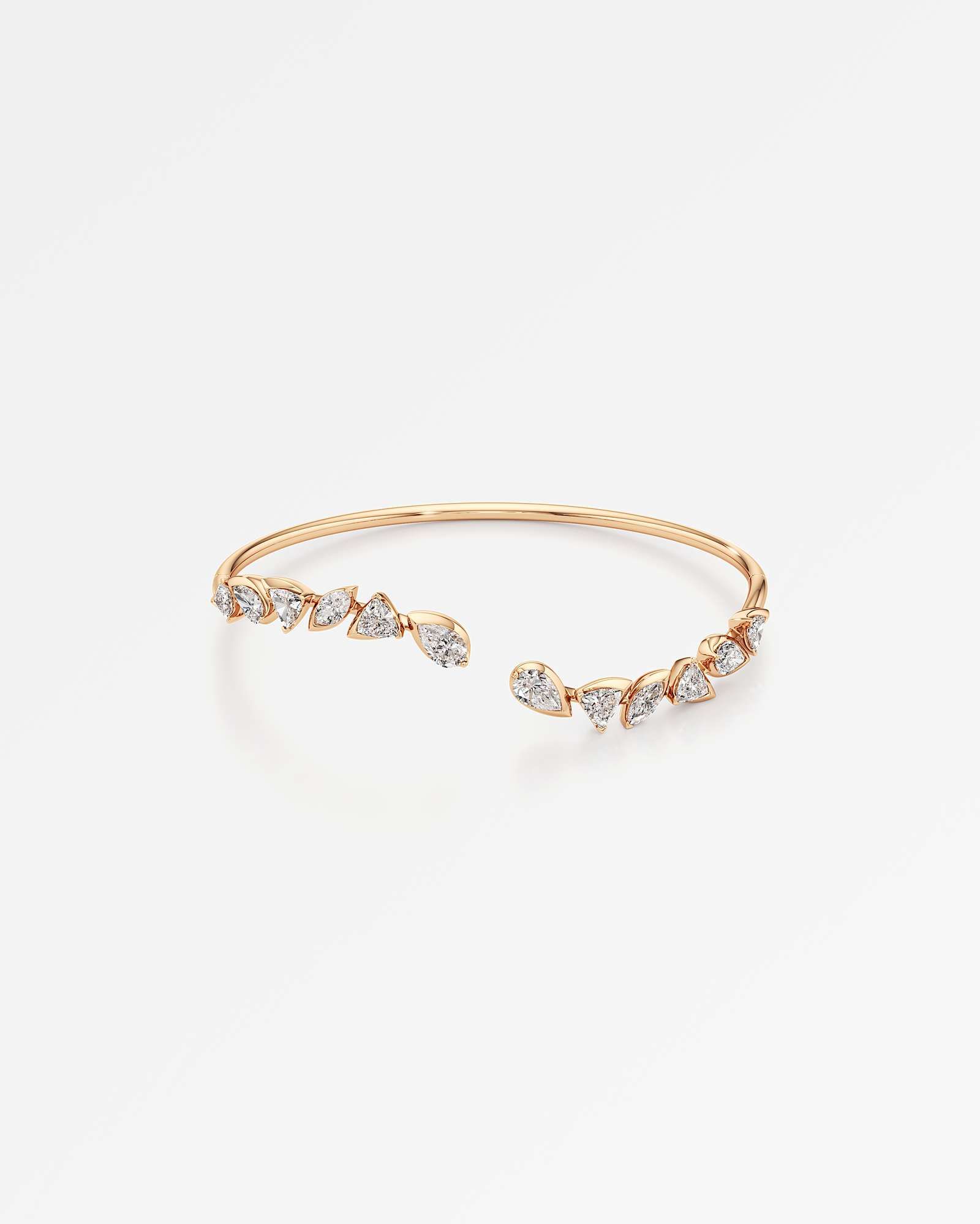 Pinnacle Rochette Diamond Bangle, In 14K Rose Gold (2.90 ctw)
