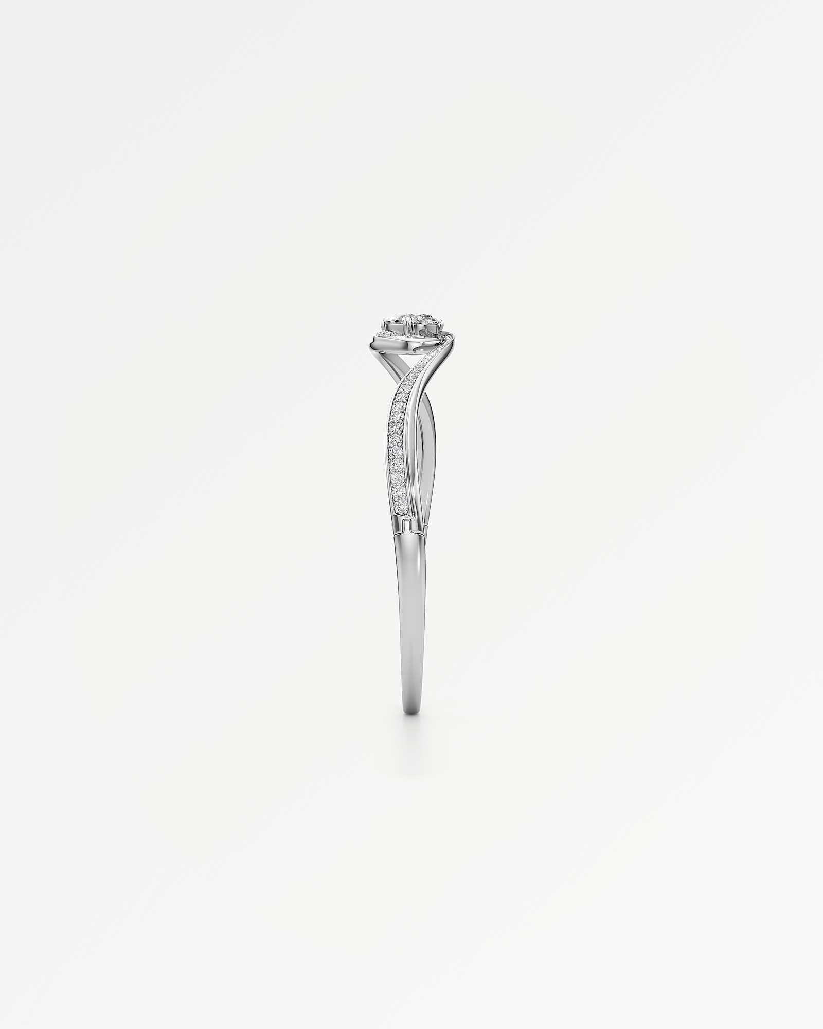 You Sylphine Diamond Bangle, In 14K White Gold (2.38 ctw)
