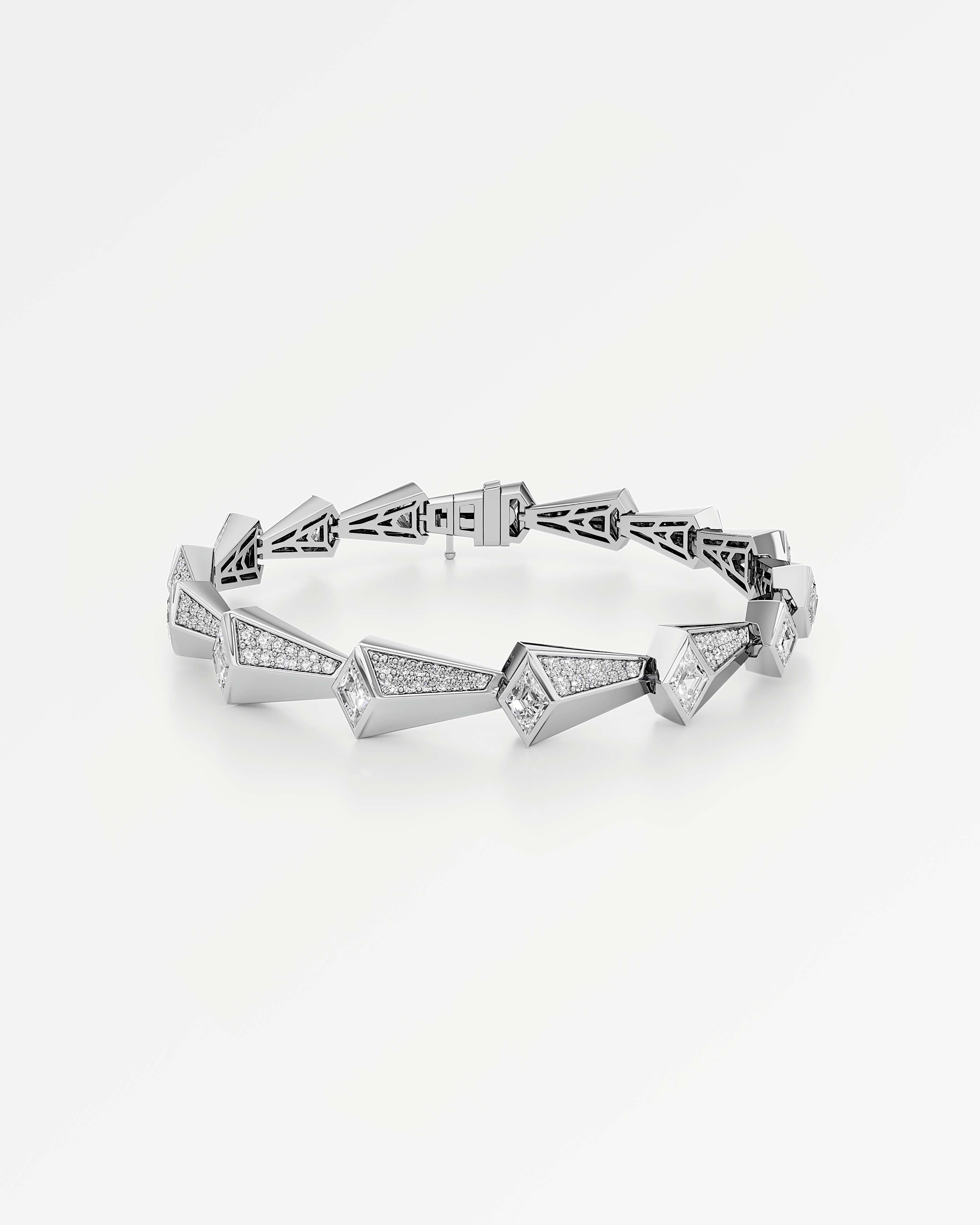 AM To Beyond Axira Pavé Diamond Bracelet, in 14K White Gold (4.37 ctw)