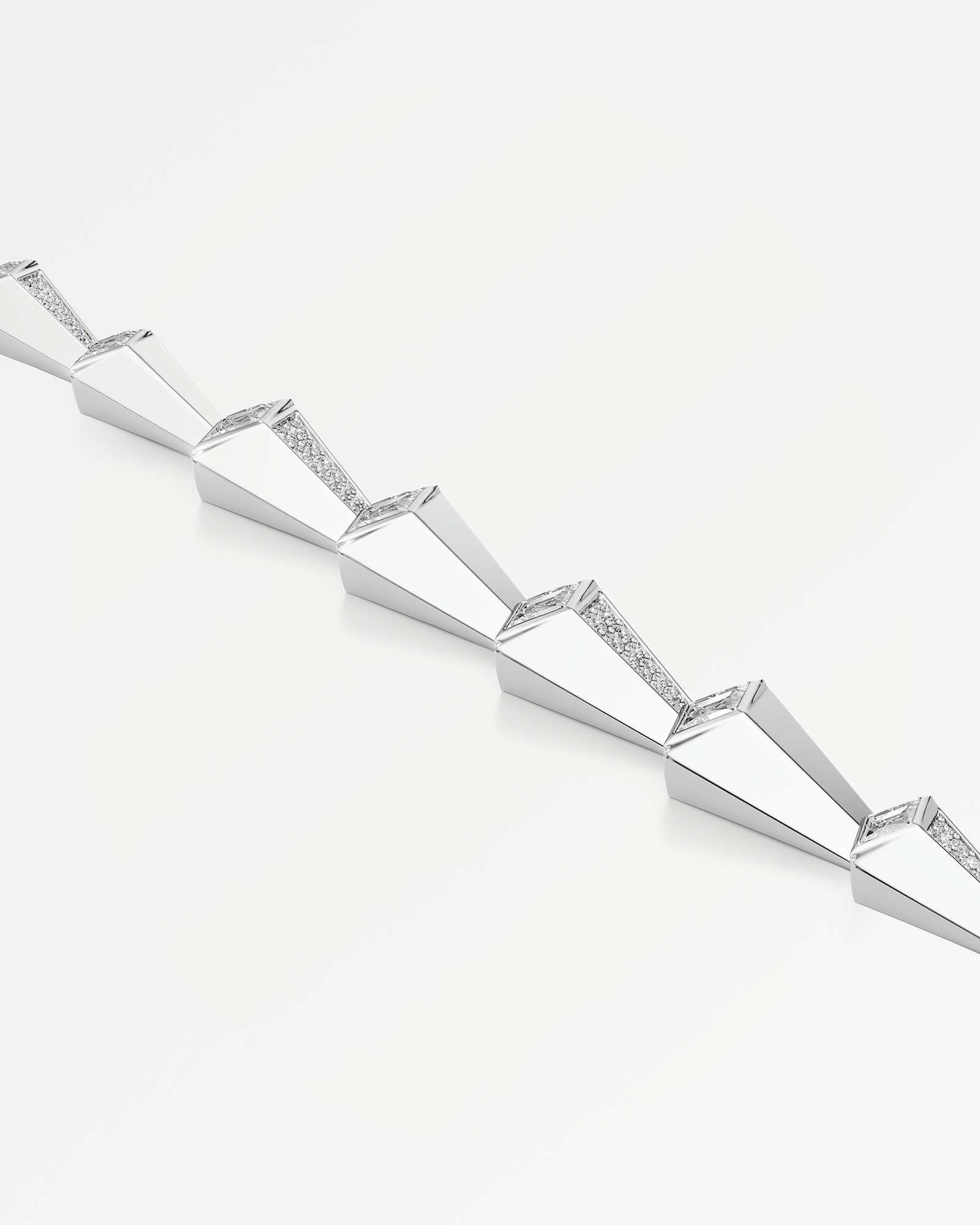 AM To Beyond Axoris Pavé Diamond Bracelet, in 18K White Gold (3.56 ctw)