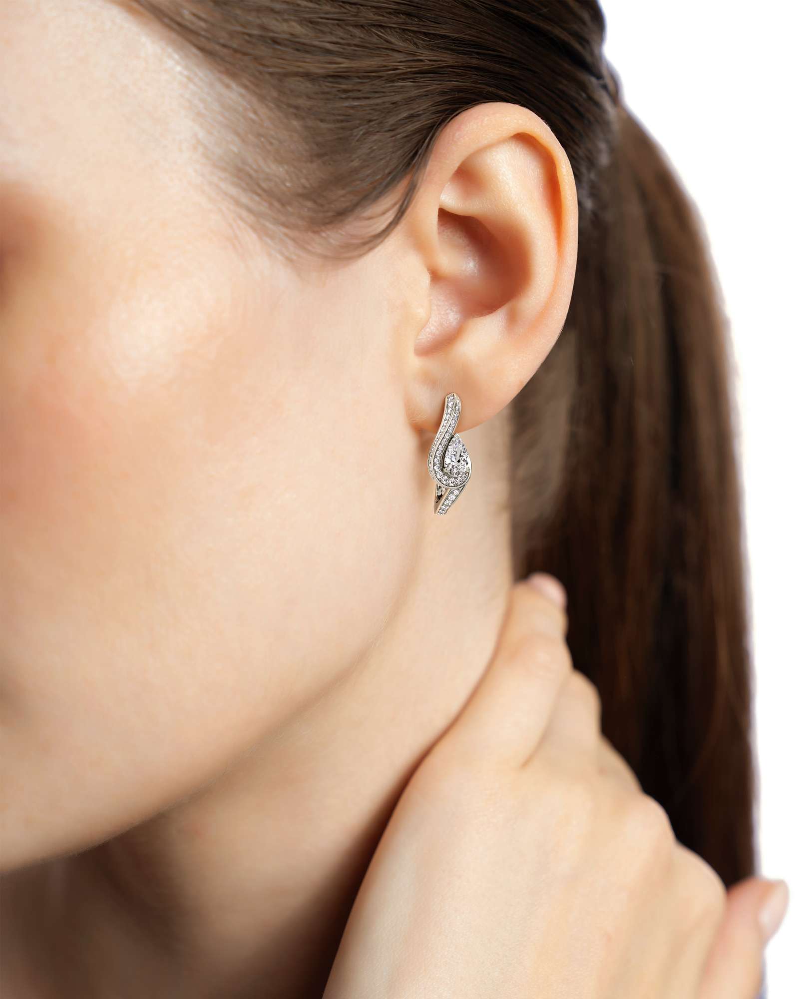 You Embrace Diamond Hoop Earrings, in 14K White Gold (2.14 ctw)