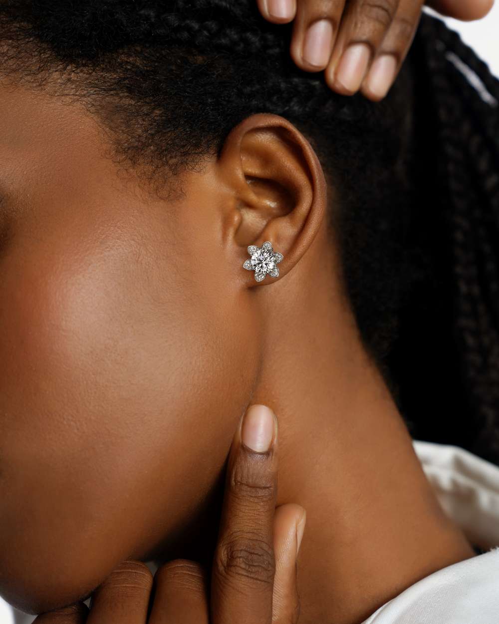Evora Diamond Stud Earrings