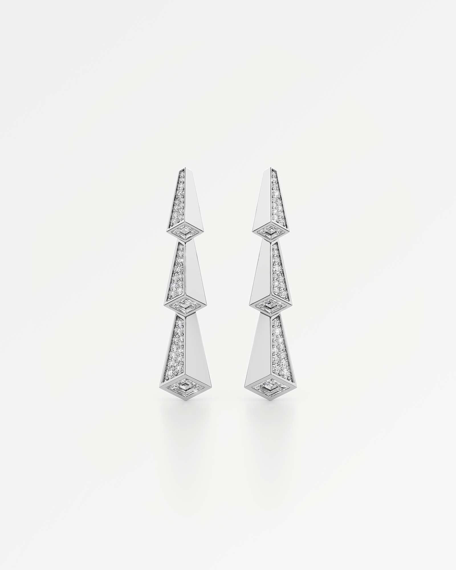 Trelis Pavé Diamond Earrings