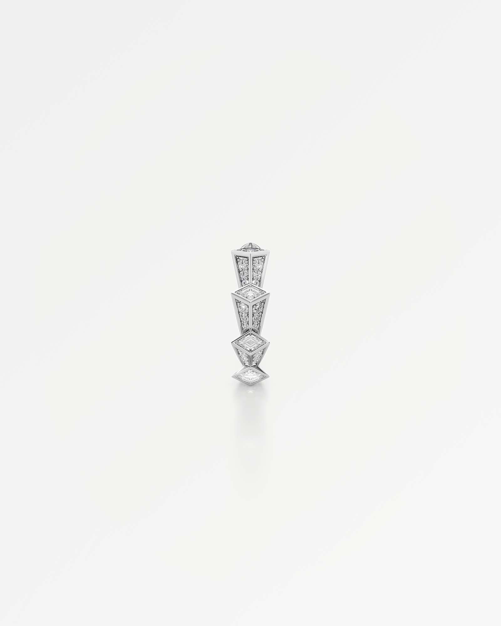 AM To Beyond Quartium Hoop Diamond Earrings, in 14K White Gold (1.69 ctw)