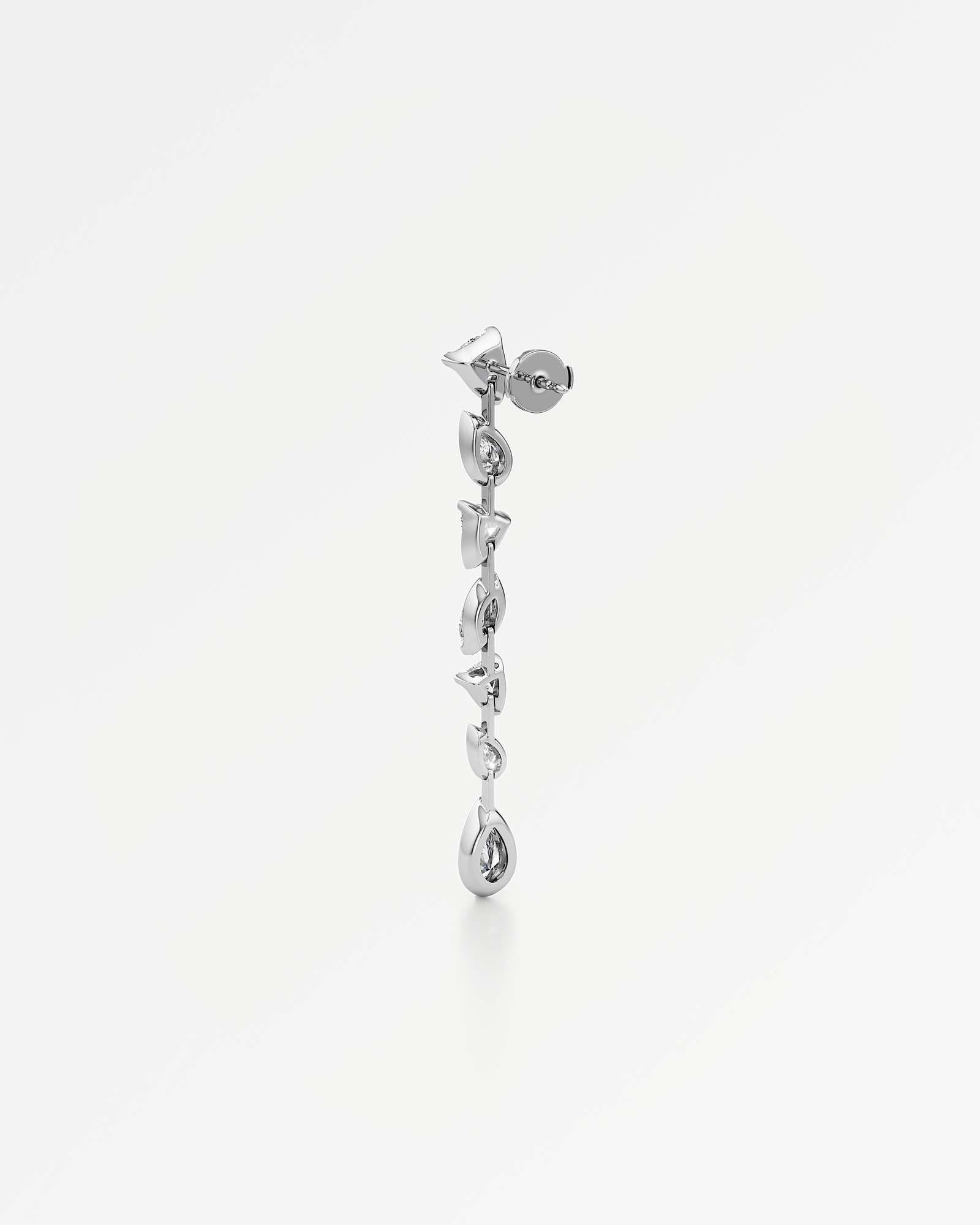 Pinnacle Araté Diamond Earrings, In 14K White Gold (3.95 ctw)