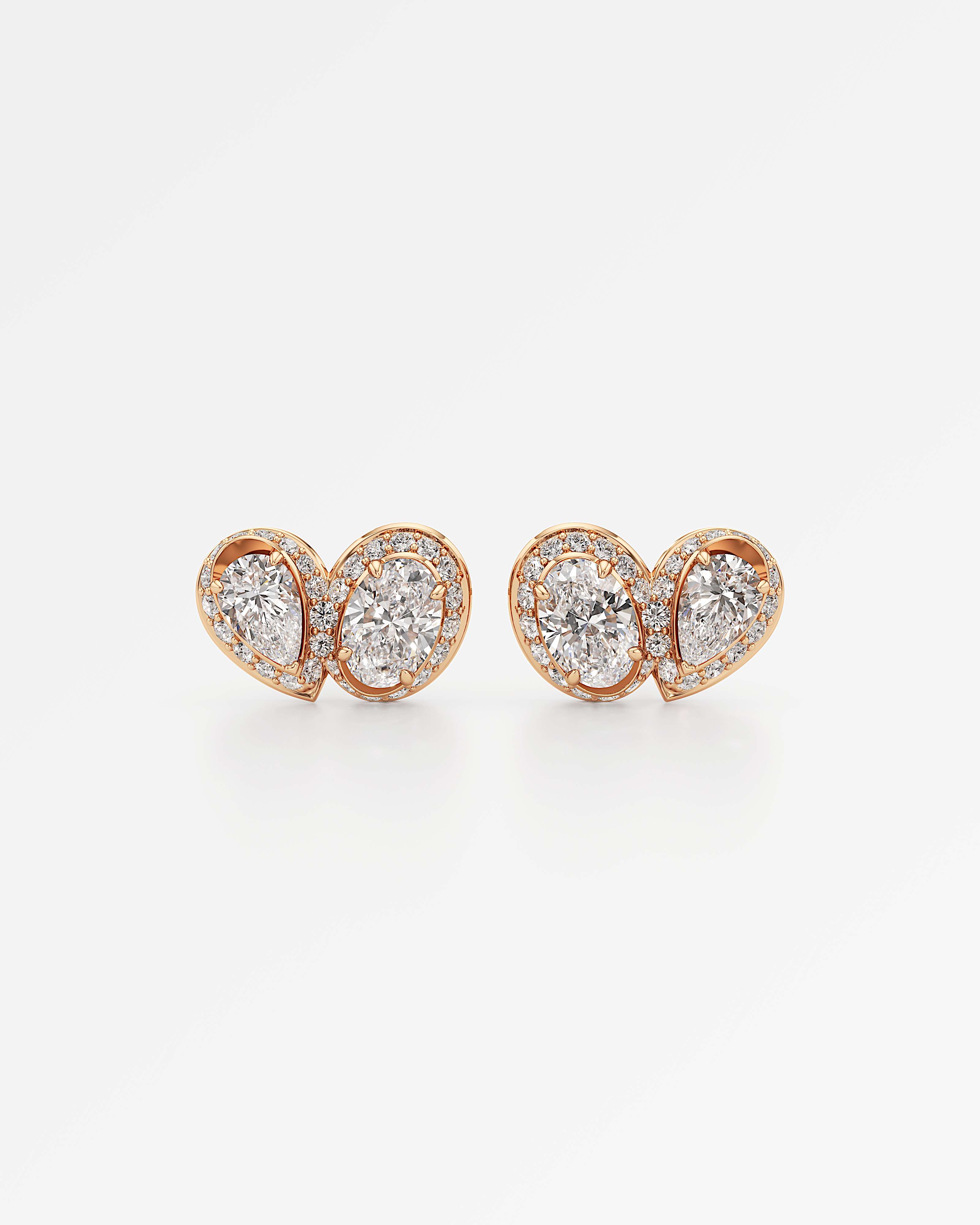 HELD Elunelle Diamond Stud Earrings, In 14K Rose Gold (1.72 ctw)