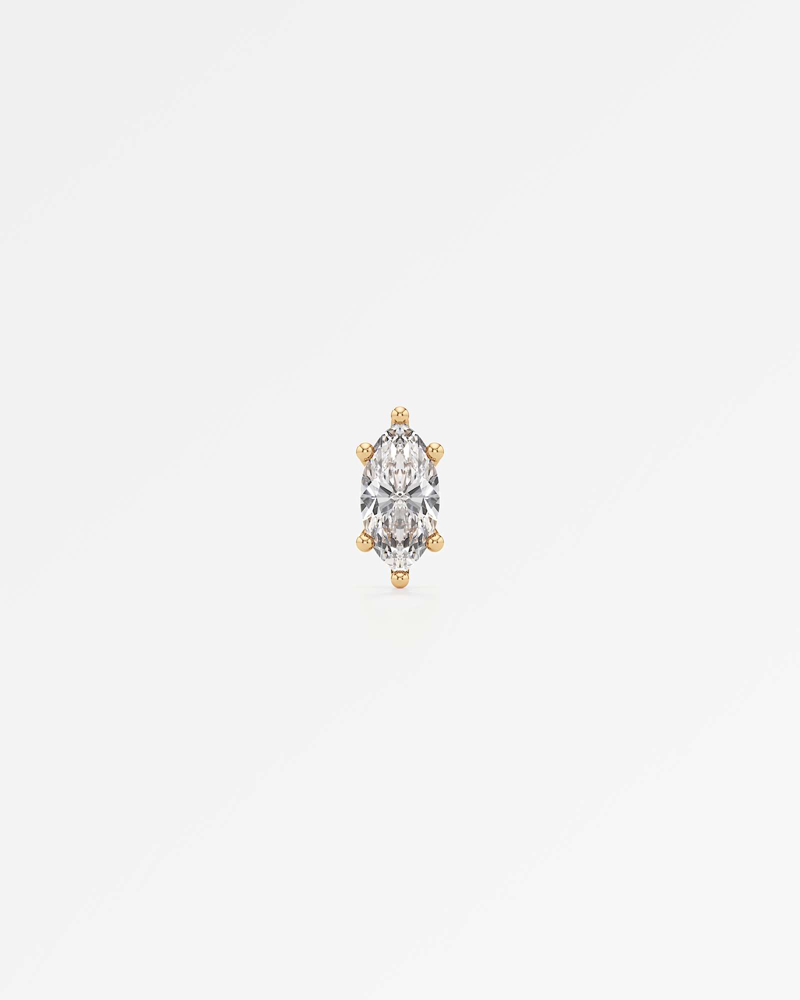 Verve Juliette Diamond Stud Earrings, With 0.50 ct Marquise Cut in 14K Yellow Gold (1.00 ctw)