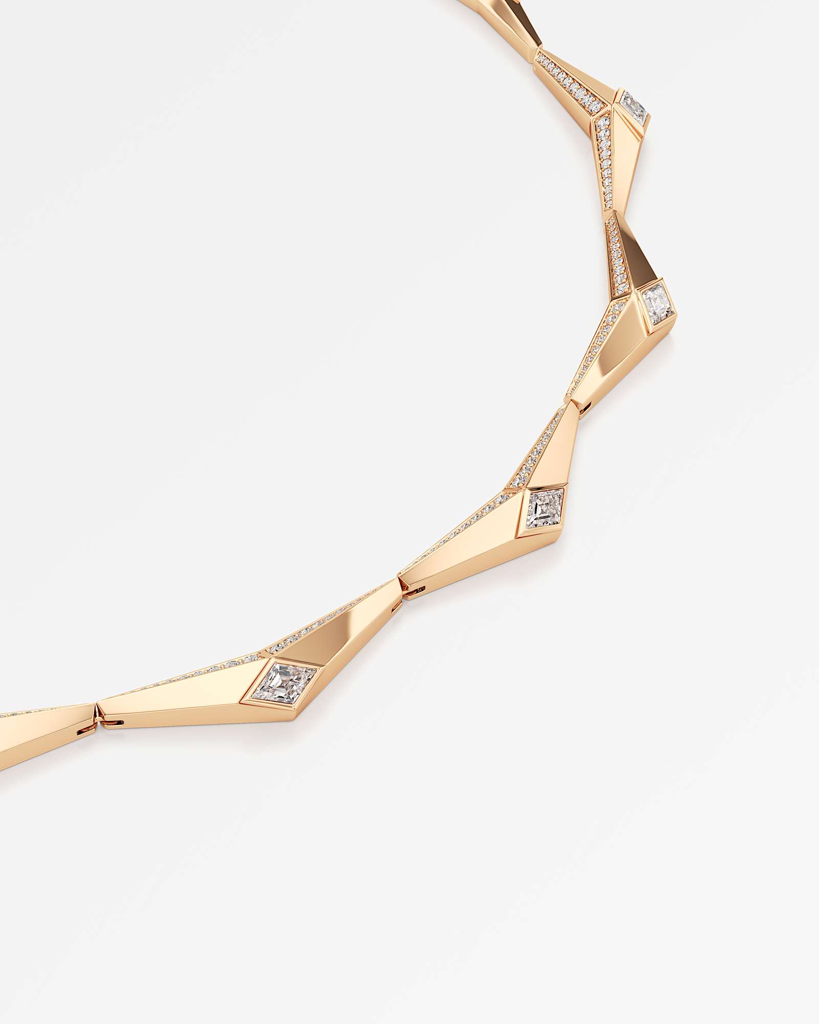 AM To Beyond Aspira Diamond Necklace, In 14K Rose Gold (4.75 ctw)