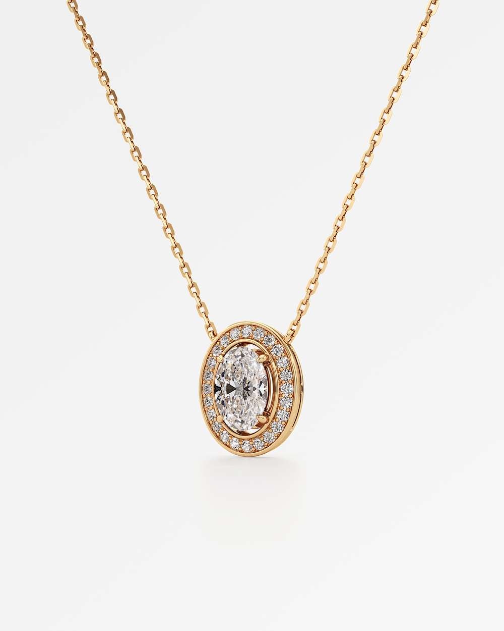 Celeste Diamond Halo Necklace