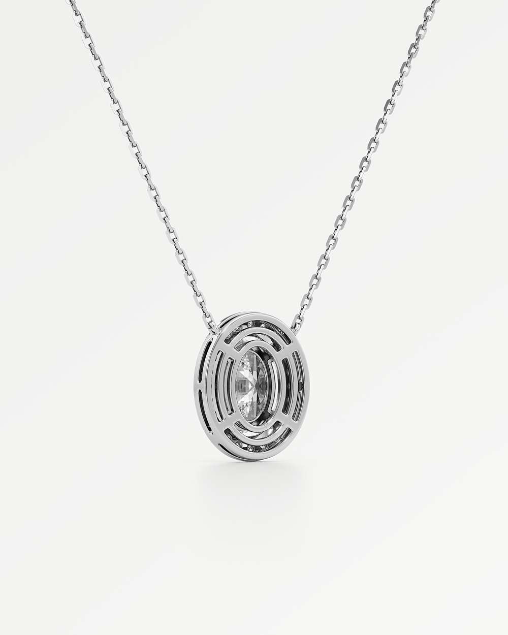 Celeste Diamond Halo Necklace