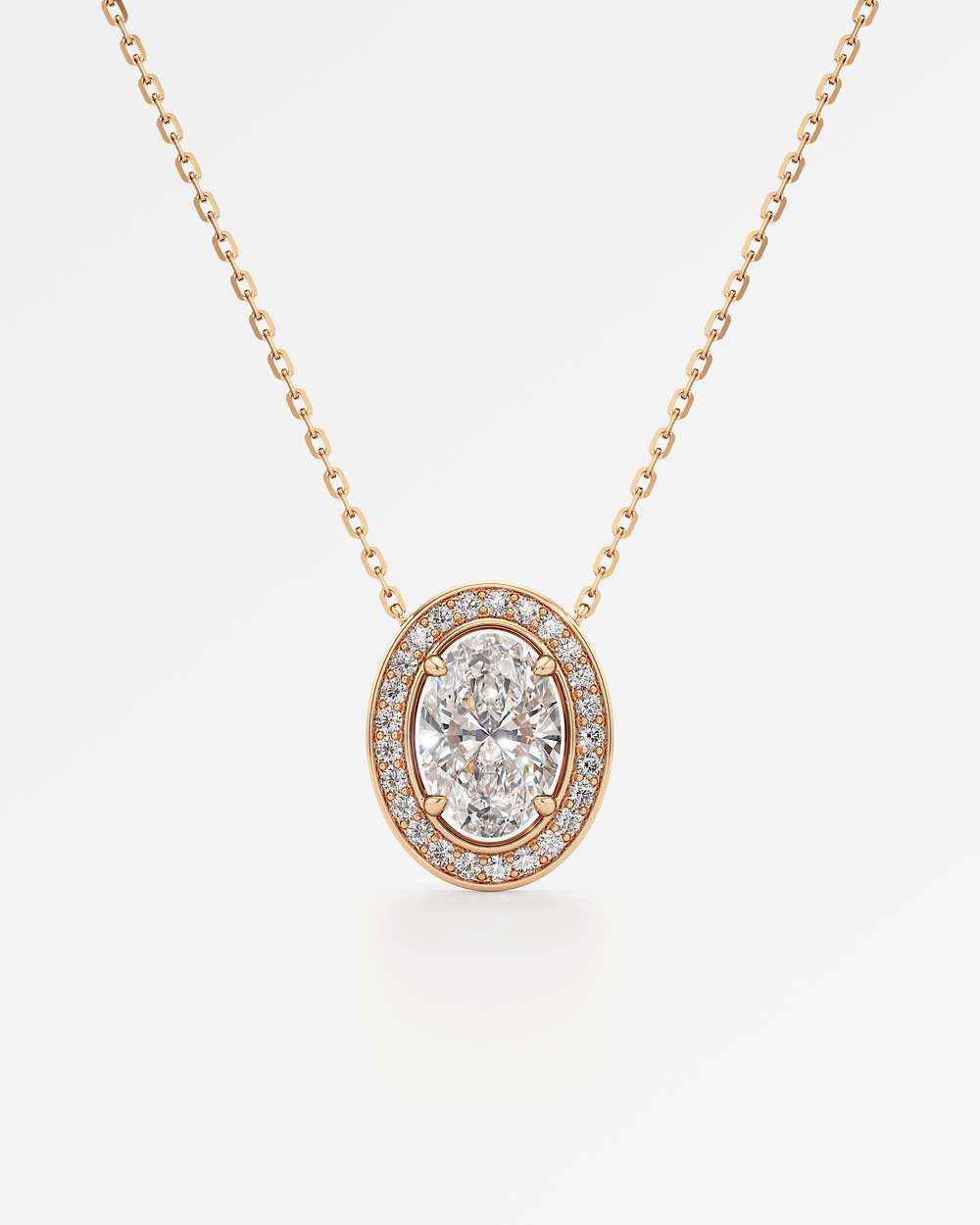 Celeste Diamond Halo Necklace