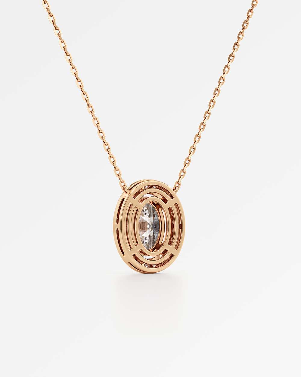Celeste Diamond Halo Necklace