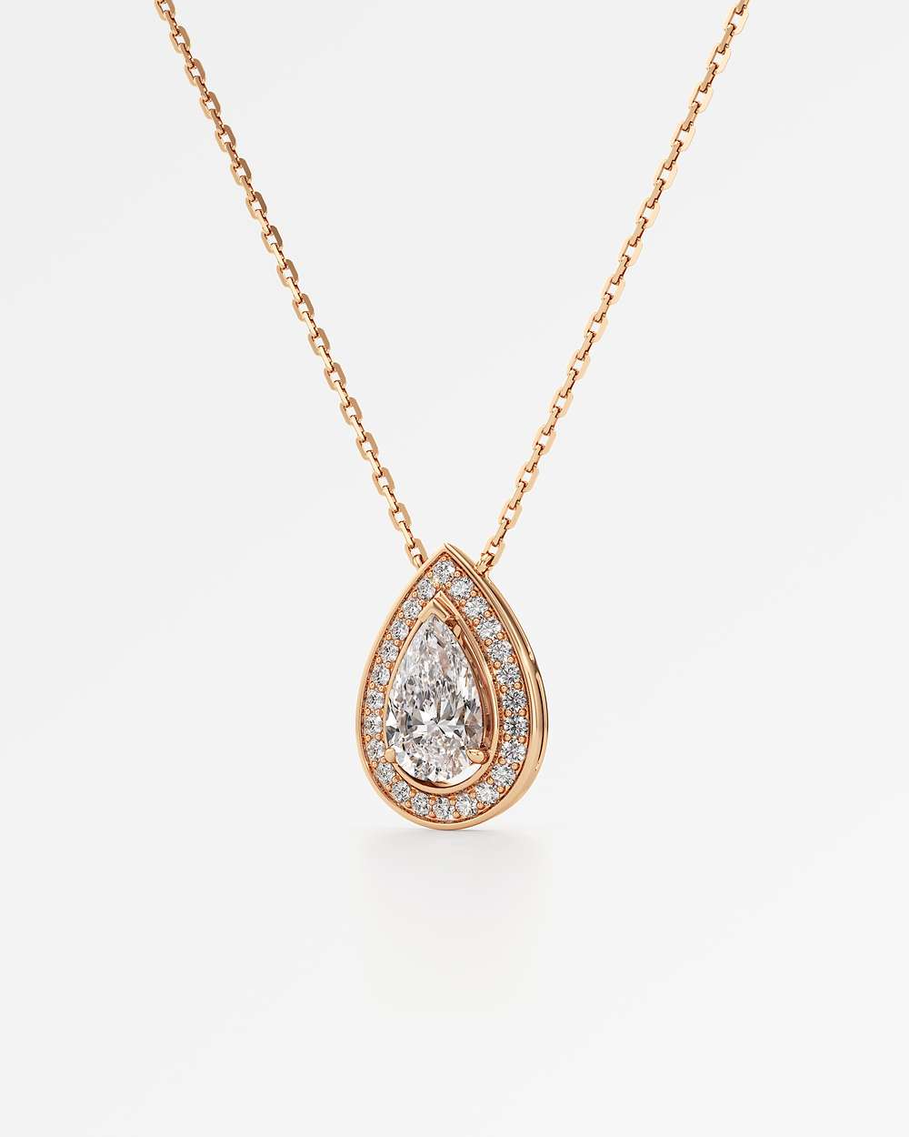 Celeste Diamond Halo Necklace