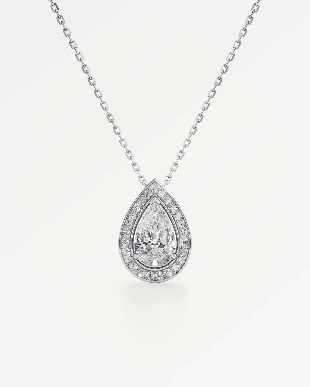 Celeste Diamond Halo Necklace