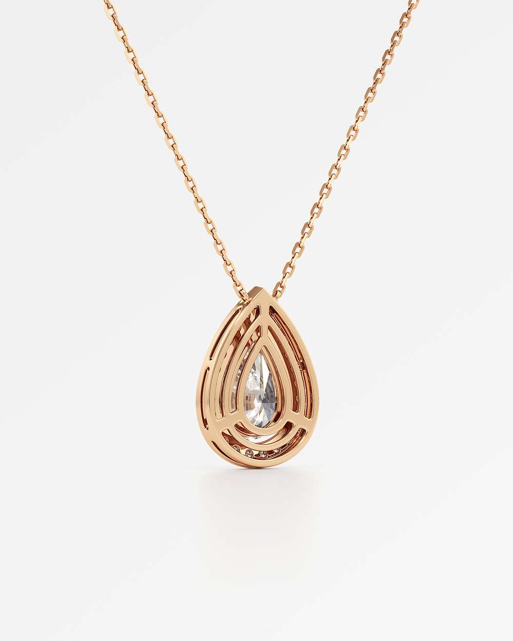 Celeste Diamond Halo Necklace