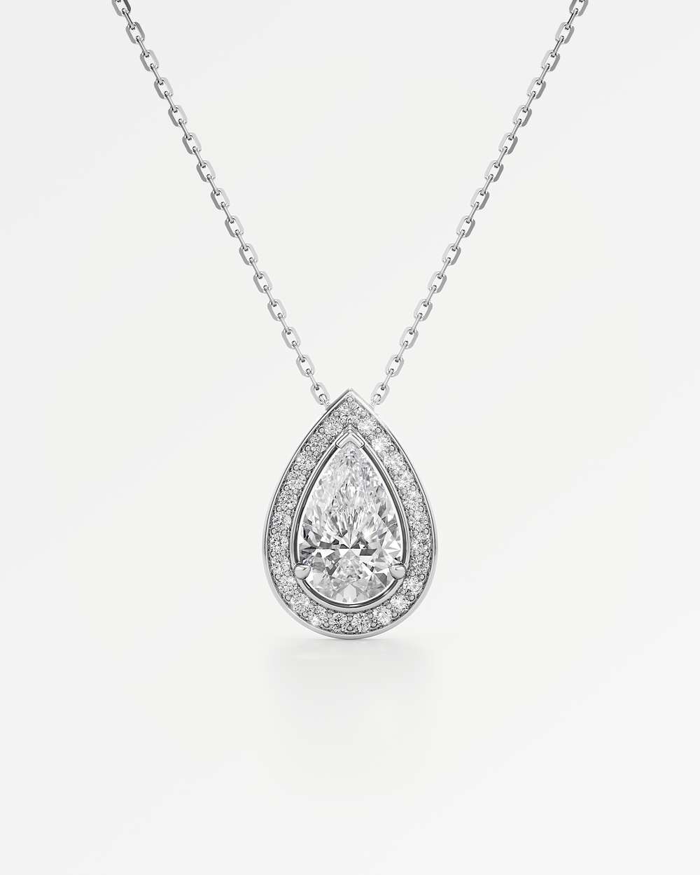 Celeste Diamond Halo Necklace