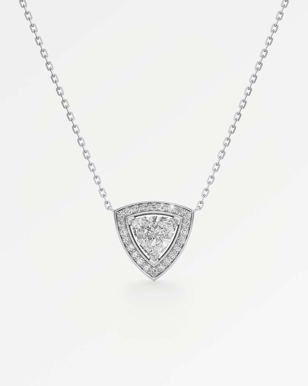 Celeste Diamond Halo Necklace