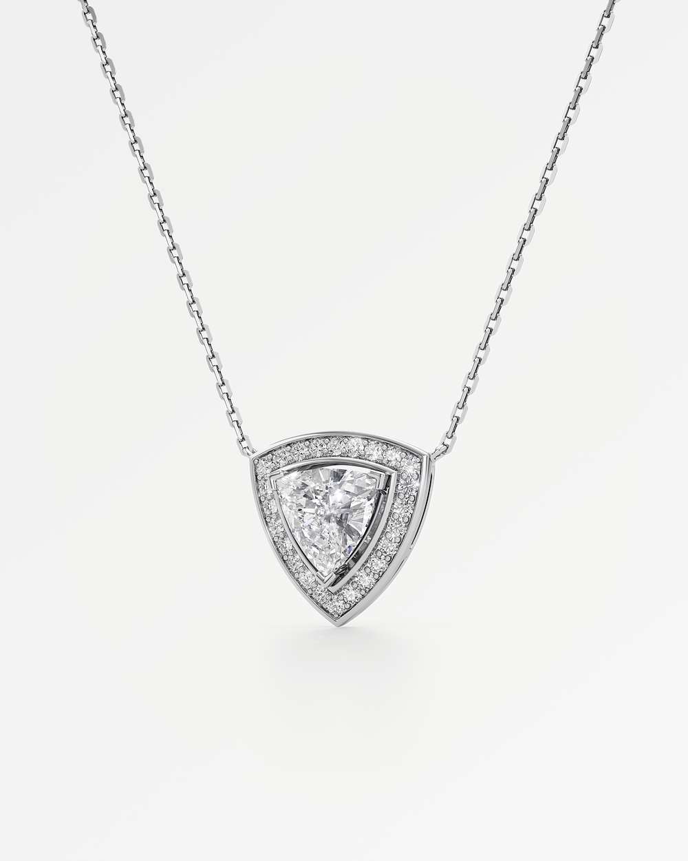 Celeste Diamond Halo Necklace