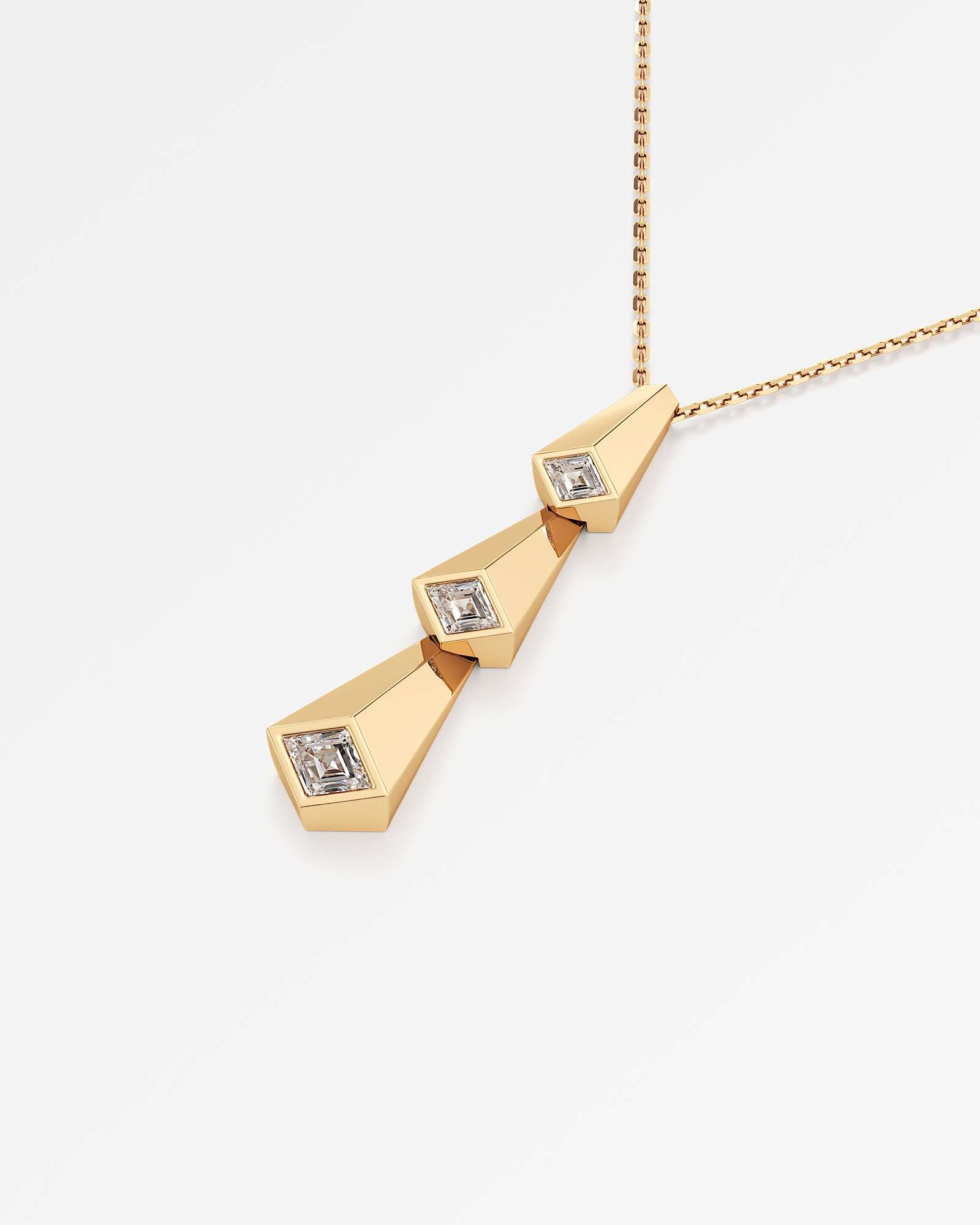 AM To Beyond Trelis Diamond Pendant, In 14K Yellow Gold (0.62 ctw)