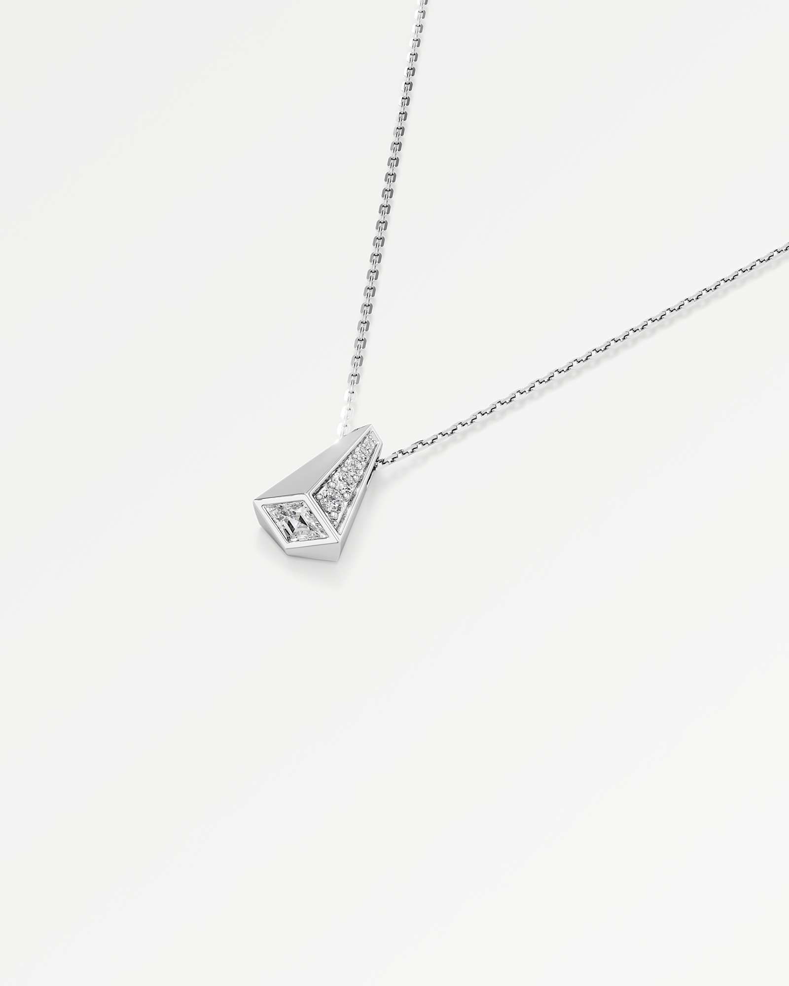 AM To Beyond Elvion Pavé Diamond Pendant, in 14K White Gold (0.45 ctw)