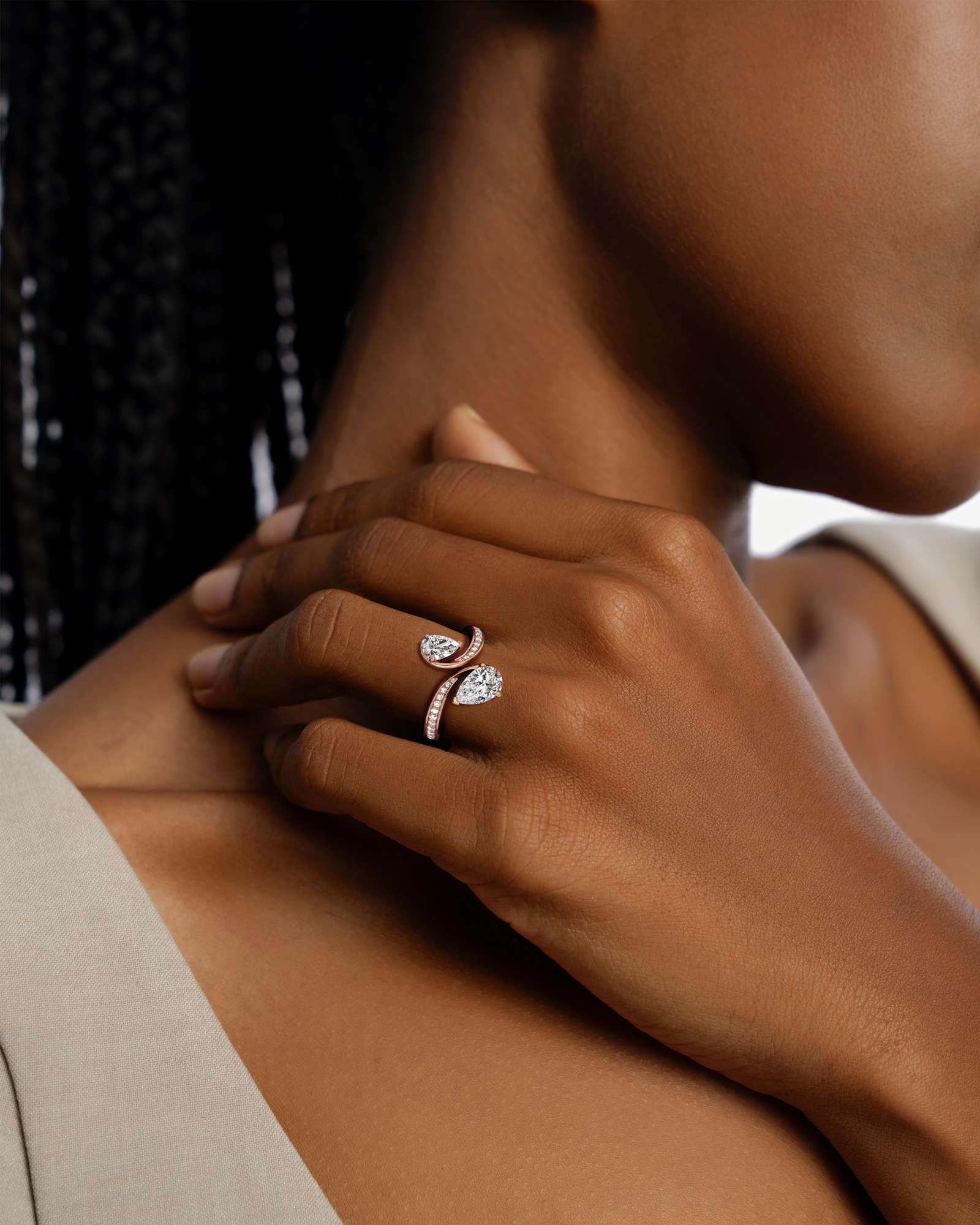 You Lianes Diamond Ring, in 14K Rose Gold (1.85 ctw)