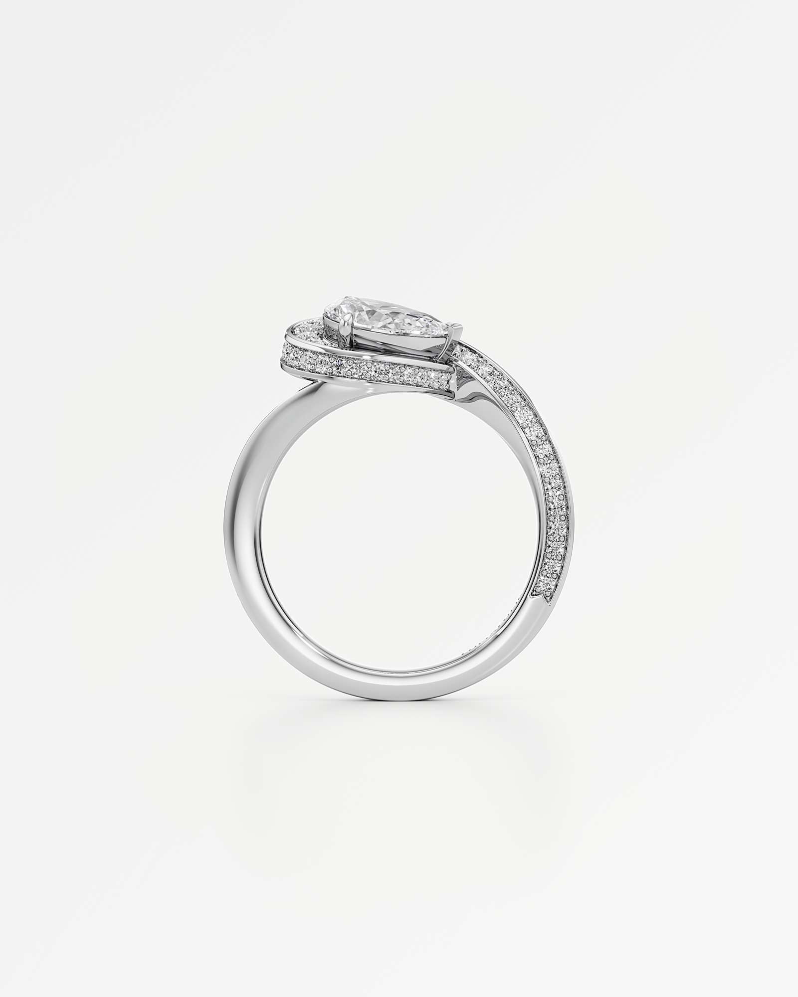 You Alizé Diamond Engagement Ring, With 0.75 ct Pear Cut in 14K White Gold (1.29 ctw)