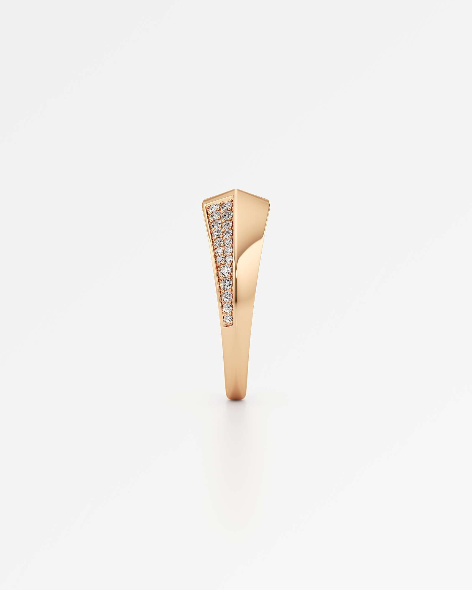 AM To Beyond Adamantine Pavé Diamond Ring, in 14K Rose Gold (0.60 ctw)