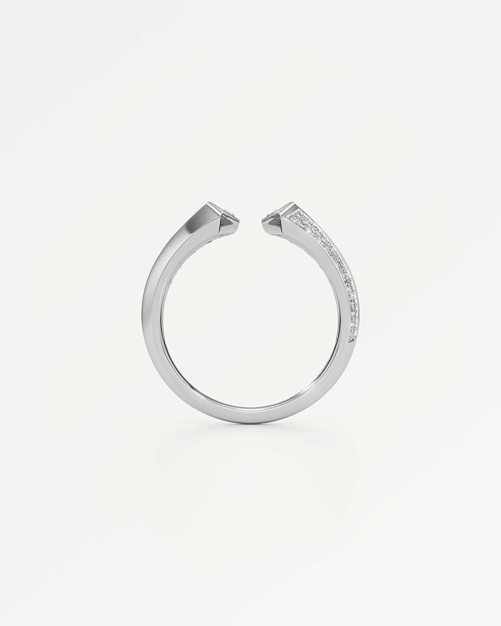 AM To Beyond Adamantine Pavé Diamond Ring, in 18K White Gold (0.60 ctw)