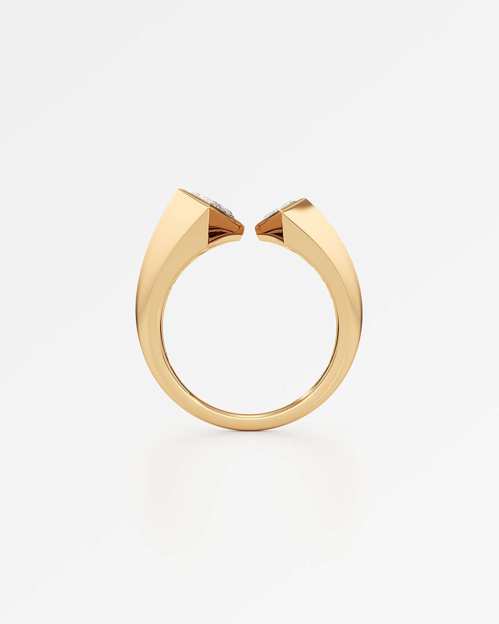 AM To Beyond Vértice Pavé Diamond Ring, in 14K Yellow Gold (1.83 ctw)