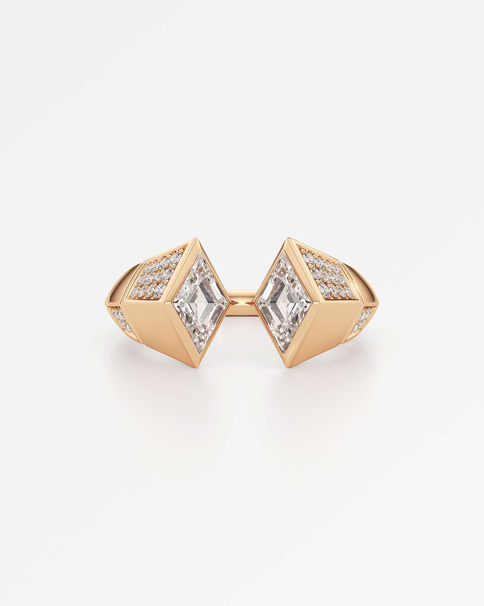 AM To Beyond Overture Diamond Ring, in 14K Rose Gold (1.09 ctw)