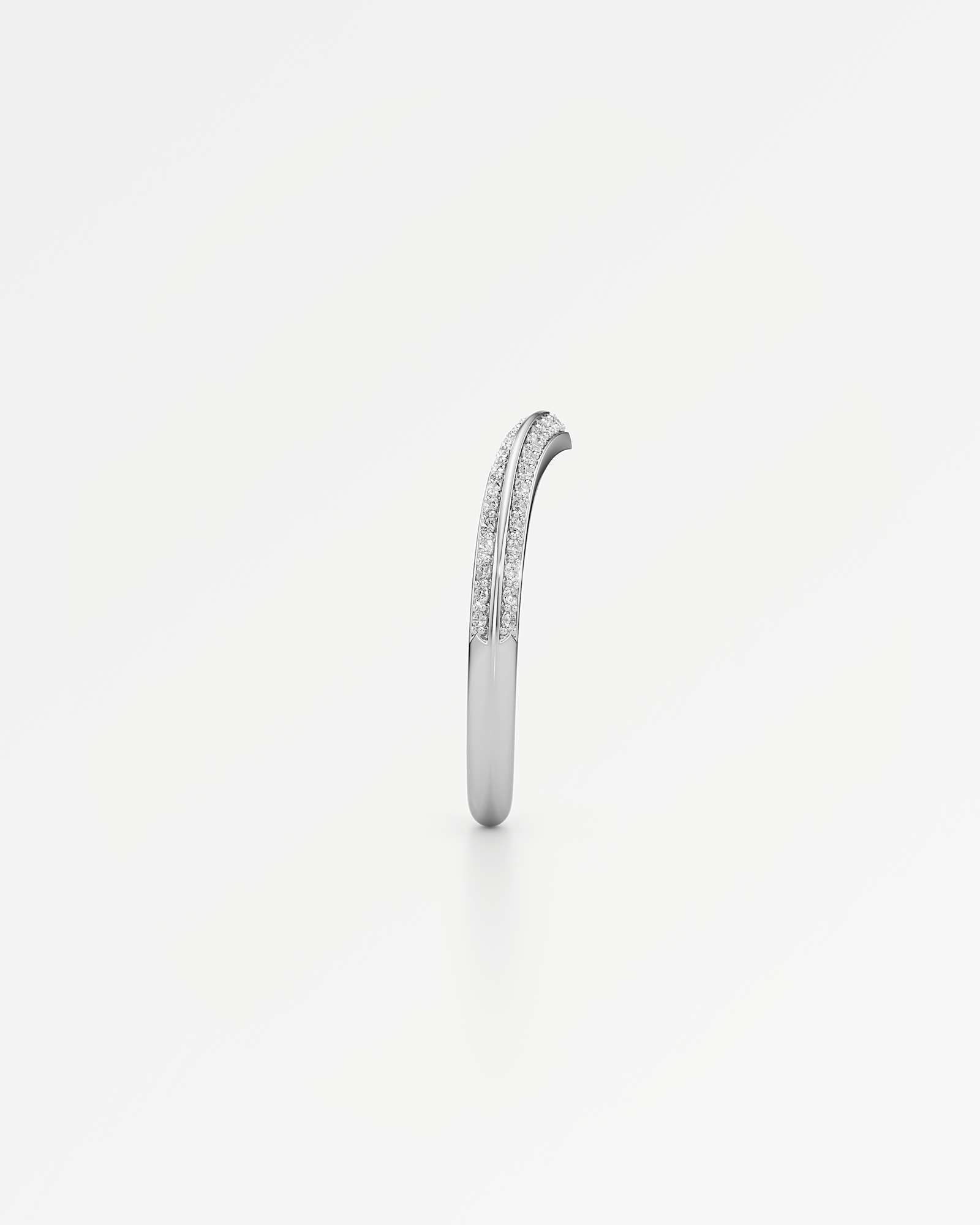 Velara Vita Pavé Diamond Wedding Band, in 14K White Gold (0.28 ctw)