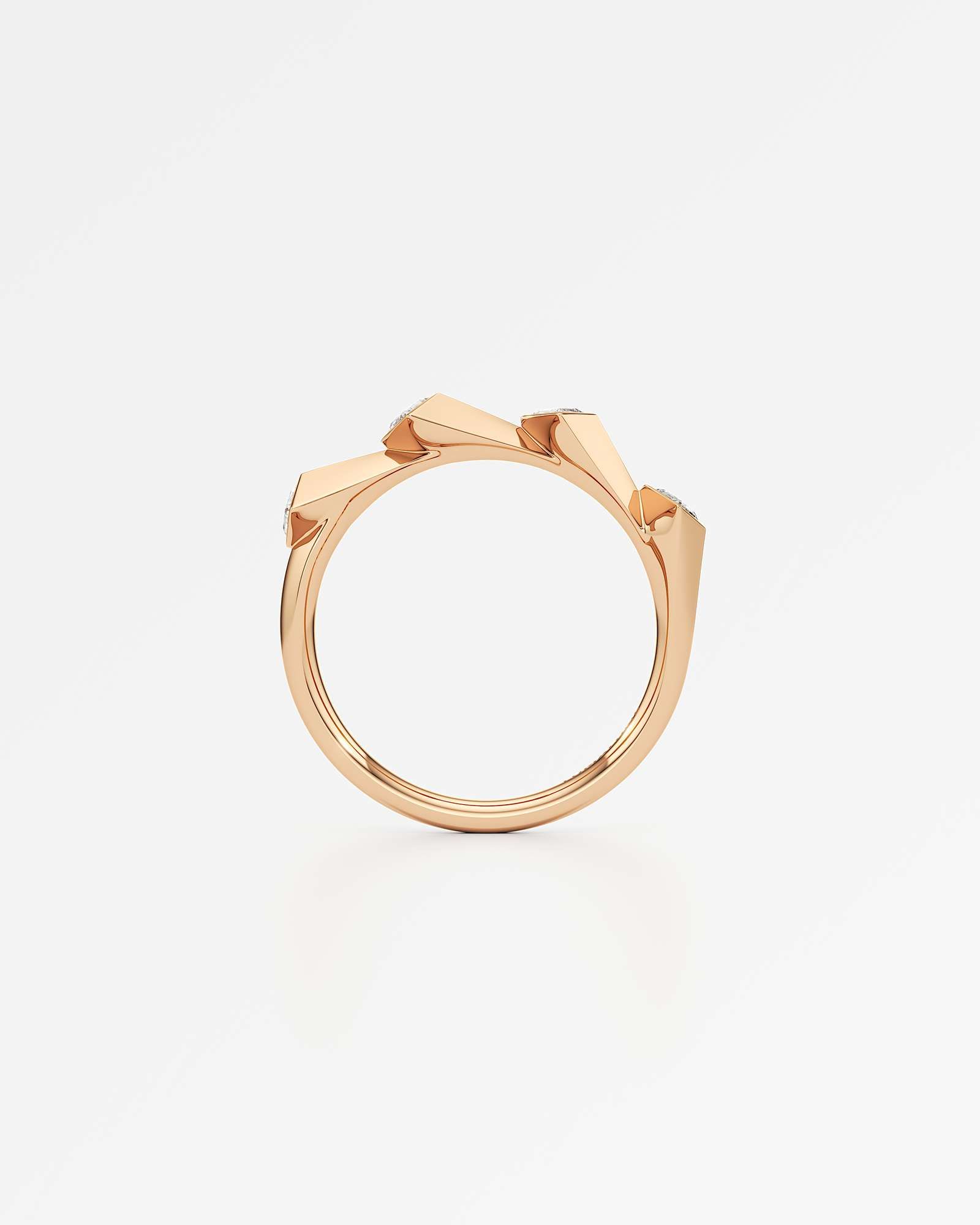 AM To Beyond Quartium Pavé Diamond Ring, in 14K Rose Gold (0.74 ctw)