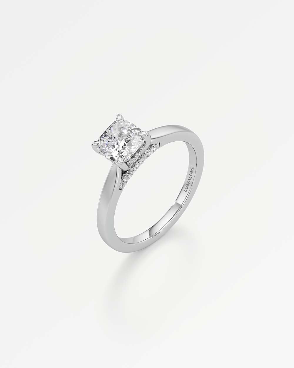 Eleanor Hidden Halo Diamond Engagement Ring