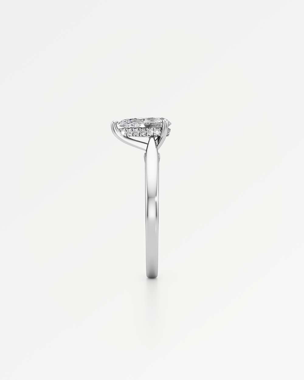 Eleanor Hidden Halo Diamond Engagement Ring