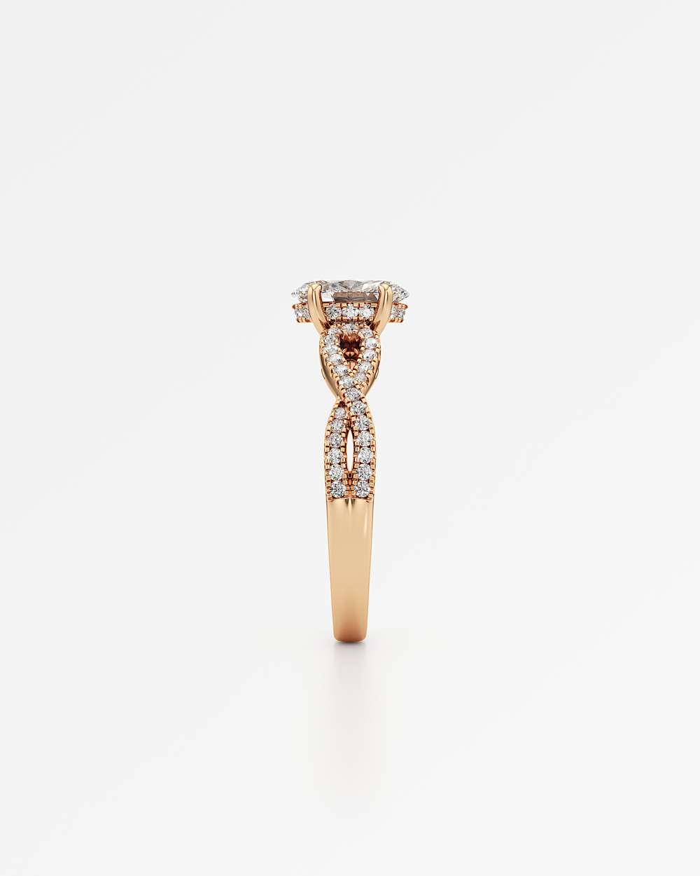 Alessia Hidden Halo Diamond Engagement Ring
