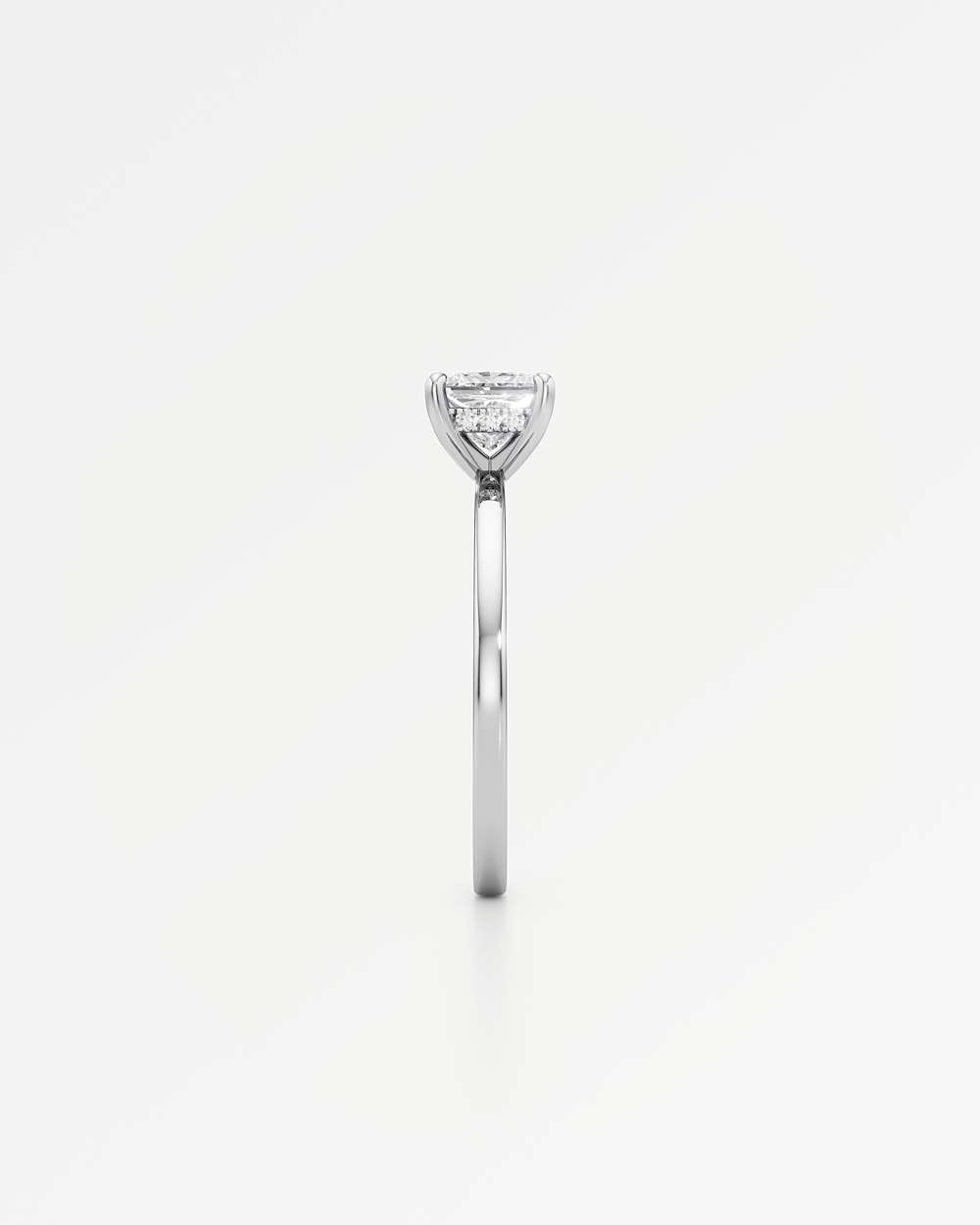 Elin Hidden Halo Diamond Engagement Ring