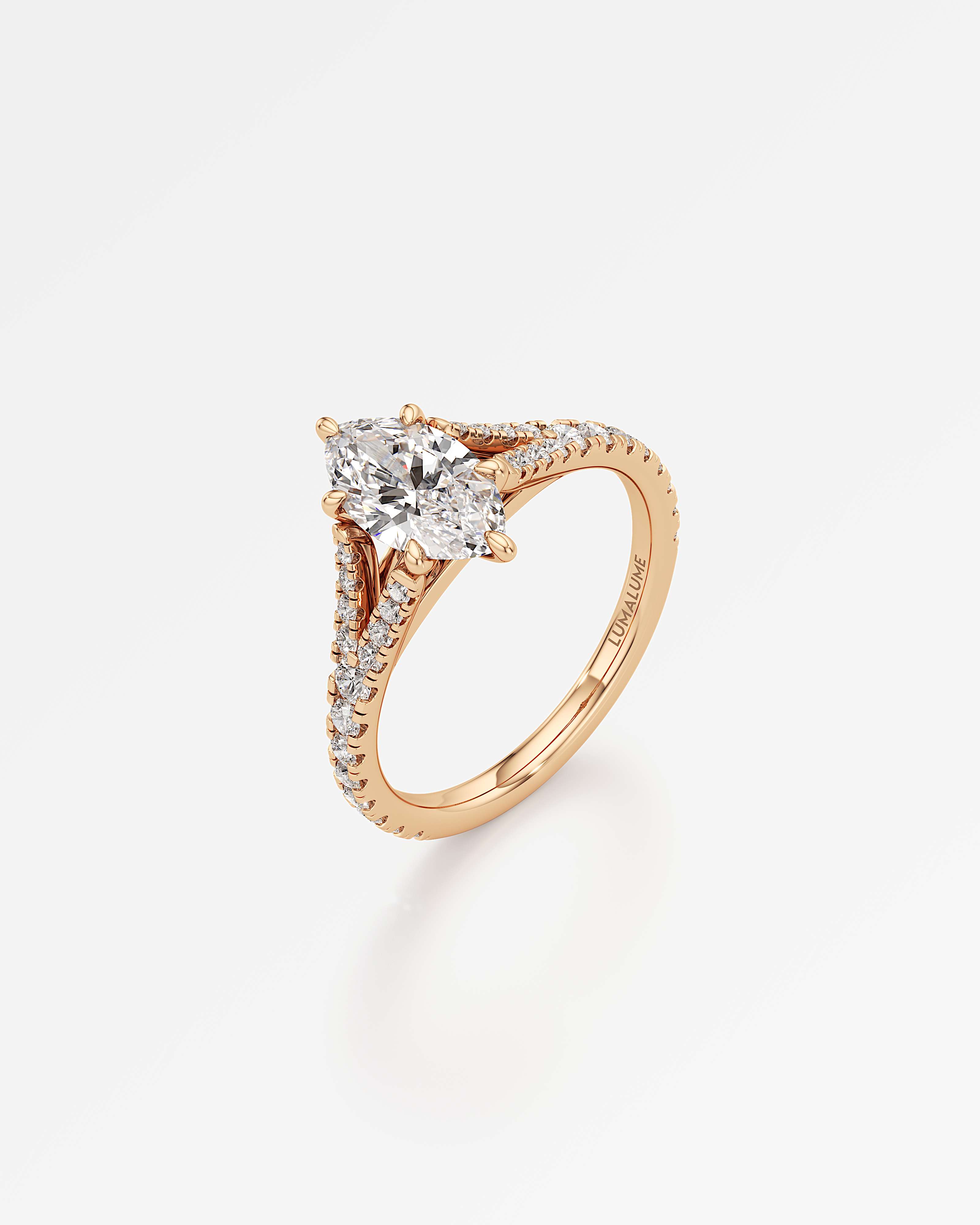 Verve Marisol Solitaire Diamond Engagement Ring, With 1.00 ct Marquise Cut in 14K Rose Gold (1.41 ctw)