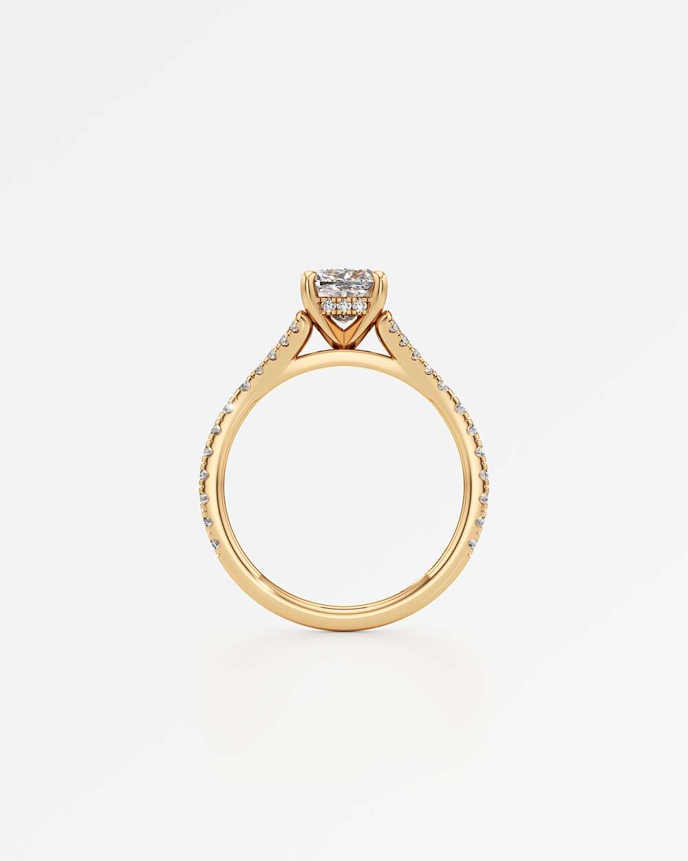 Marisol Hidden Halo Diamond Engagement Ring